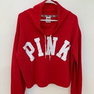 PINK Cropped Hoodie